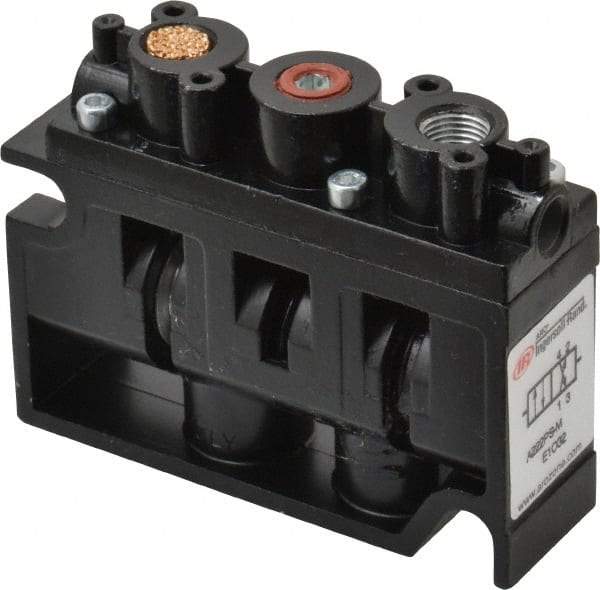 ARO/Ingersoll-Rand - 1/4", 2-Position Alpha Stacking Solenoid Valve - 1.9 CV Rate, 2-7/16" High x 3-1/4" Long - Caliber Tooling