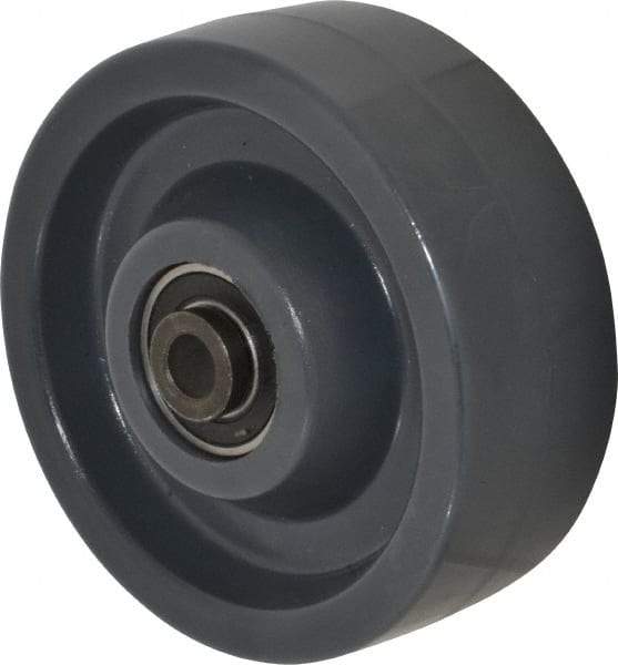 Albion - 5 Inch Diameter x 2 Inch Wide, Polyurethane Caster Wheel - 1,200 Lb. Capacity, 2-7/16 Inch Hub Length, 1/2 Inch Axle Diameter, Precision Ball Bearing - Caliber Tooling