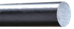 Made in USA - 4' Long, 1-3/4" Diam, Acetal Plastic Rod - Black - Caliber Tooling