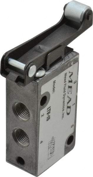 Mead - 4 Way Control Light Touch Valve - 1/8" NPT Inlet, Roller Leaf - Caliber Tooling