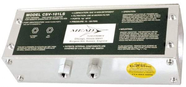 Mead - L-Type Air Pilot Low Stress Two Hand Control Unit - 120 Max psi - Caliber Tooling