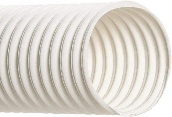 Hi-Tech Duravent - 5" Inside x 5.29" Outside Diam, Food & Beverage Hose - 8" Bend Radius, White, 25' Long, 15 Vacuum Rating, 9 psi Working Pressure - Caliber Tooling