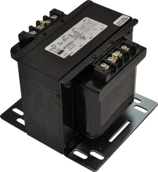 Sola/Hevi-Duty - 1 Phase, 0.75 kVA, Control Transformer - 2 Input, 1 Output Winding, 60, 50/60 at 220 V x 440 V, 50/60 at 230 V x 460 V Hz, 6.93 Inch Deep x 5.56 Inch High, 131°F Temp Rise - Caliber Tooling