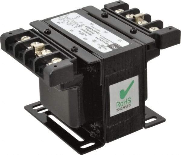 Sola/Hevi-Duty - 1 Phase, 0.1 kVA, Control Transformer - 2 Input, 1 Output Winding, 60, 50/60 at 220 V x 440 V, 50/60 at 230 V x 460 V Hz, 4.61 Inch Deep x 2.96 Inch High, 131°F Temp Rise - Caliber Tooling