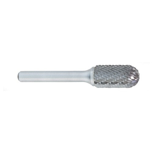 ‎SC-11 -1/8 × 1/2 LOC × 1/4 Shank × 2 OAL Cylindrical Ball Nose Carbide Medium Tough Cut Burr - Caliber Tooling