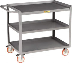 Little Giant - 1,200 Lb Capacity, 3 Shelf Mobile Workstation - 48" Wide x 24" Deep x 34" High, Steel, Gray - Caliber Tooling