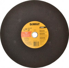 DeWALT - 14" Aluminum Oxide/Silicon Carbide Blend Cutoff Wheel - 1/8" Thick, 1" Arbor, 5,500 Max RPM, Use with Circular Saws - Caliber Tooling