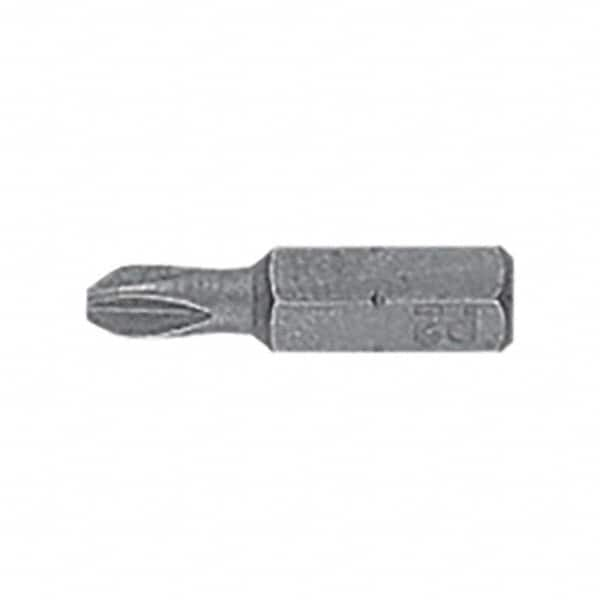 DeWALT - #2, Insert Standard Phillips Screwdriver Bit - 1/4" Drive, 1" OAL - Caliber Tooling