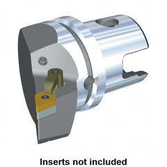 Kennametal - Right Hand Cut, Size KM63, DN.. Insert Compatiblity, Modular Turning & Profiling Cutting Unit Head - 43mm Ctr to Cutting Edge, 60mm Head Length, Through Coolant, Series M-Clamping - Caliber Tooling