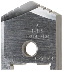 Allied Machine and Engineering - 3-13/16" Diam x 1/2" Thick, Seat Code G, 130° Included Angle Spade Drill Insert - Uncoated Powdered Metal, Powdered Metal, Series G - Caliber Tooling