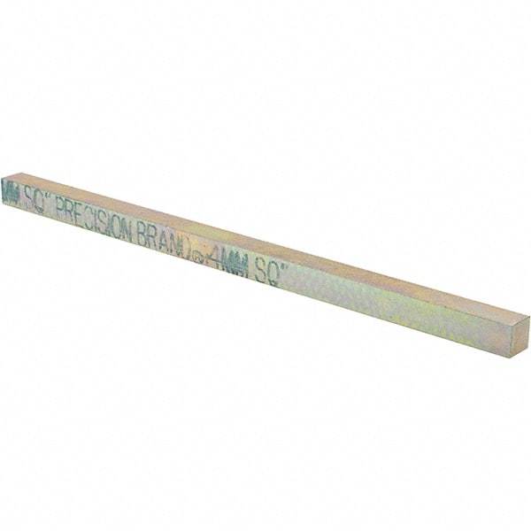 Precision Brand - 12" Long, Zinc Yellow Dichromate Key Stock - Oversized Key Stock - Caliber Tooling