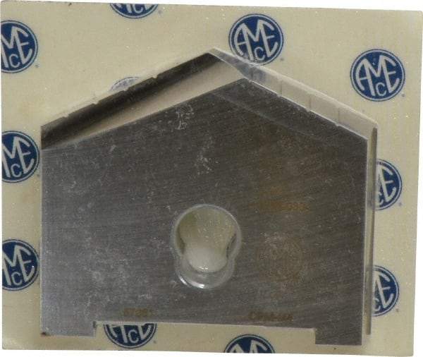 Allied Machine and Engineering - 3-1/8" Diam x 7/16" Thick, Seat Code E, 130° Included Angle Spade Drill Insert - Uncoated Powdered Metal, Powdered Metal, Series E - Caliber Tooling