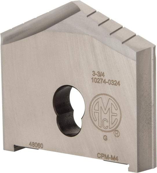 Allied Machine and Engineering - 3-3/4" Diam x 3/8" Thick, Seat Code G, 130° Included Angle Spade Drill Insert - Uncoated Powdered Metal, Powdered Metal, Series G - Caliber Tooling