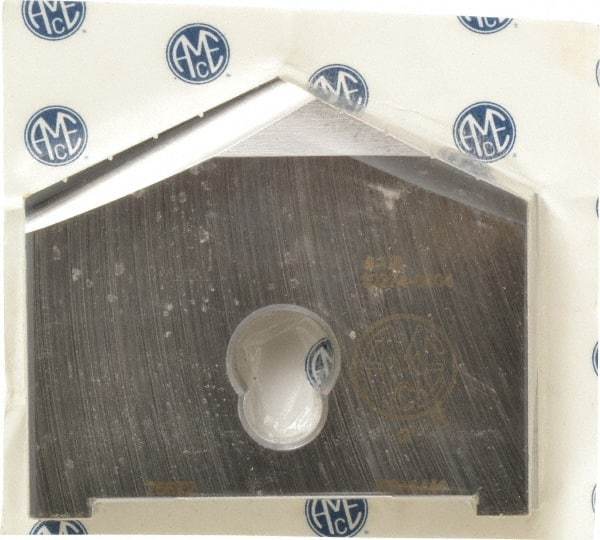 Allied Machine and Engineering - 4-1/8" Diam x 7/16" Thick, Seat Code G, 130° Included Angle Spade Drill Insert - Uncoated Powdered Metal, Powdered Metal, Series G - Caliber Tooling