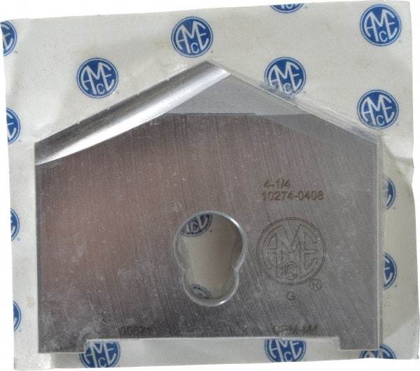 Allied Machine and Engineering - 4-1/4" Diam x 7/16" Thick, Seat Code G, 130° Included Angle Spade Drill Insert - Uncoated Powdered Metal, Powdered Metal, Series G - Caliber Tooling