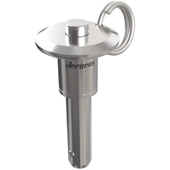 6 mm Pin Diameter, 60 mm Grip Length, Heavy Duty Button Handle Kwik-Lok Pin, Stainless Steel