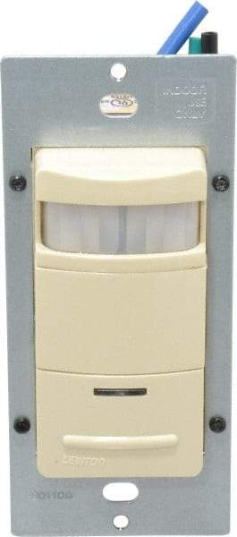 Leviton - 2,100 Square Ft. Coverage, Infrared Occupancy Sensor Wall Switch - 1,800 at 120 V Incandescent, 1,800 at 120 V and 2,700 at 277 V Fluorescent, 120 to 277 VAC, Ivory - Caliber Tooling