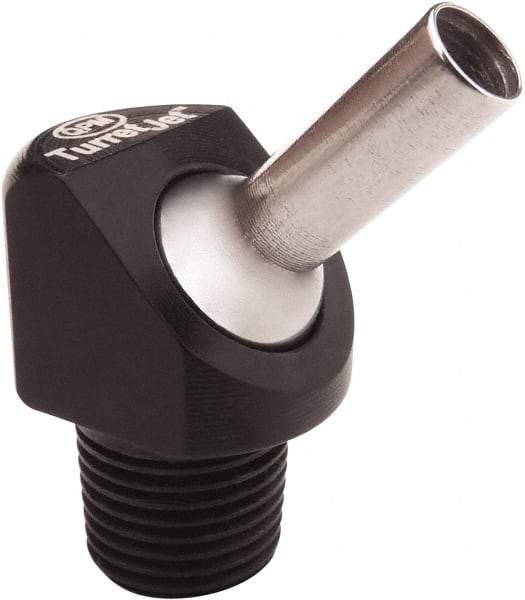 QPM Products - 0.16" ID x .50" L Coolant Hose Nozzle - 1/8" NPT, Use with CNC Lathes - Caliber Tooling