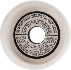 Grier Abrasives - 5" Diam, 1-1/4" Hole Size, 1-1/2" Overall Thickness, 80 Grit, Type 6 Tool & Cutter Grinding Wheel - Medium Grade, Aluminum Oxide, K Hardness, Vitrified Bond, 4,966 RPM - Caliber Tooling