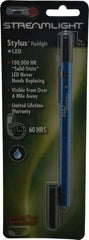 Streamlight - White LED Bulb, Mini Flashlight - Blue Aluminum Body, 3 AAAA Alkaline Batteries Included - Caliber Tooling