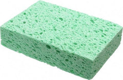 Made in USA - 6" Long x 3-1/2" Wide x 1" Thick Sponge/Scouring Pad - Medium-Duty, Green - Caliber Tooling