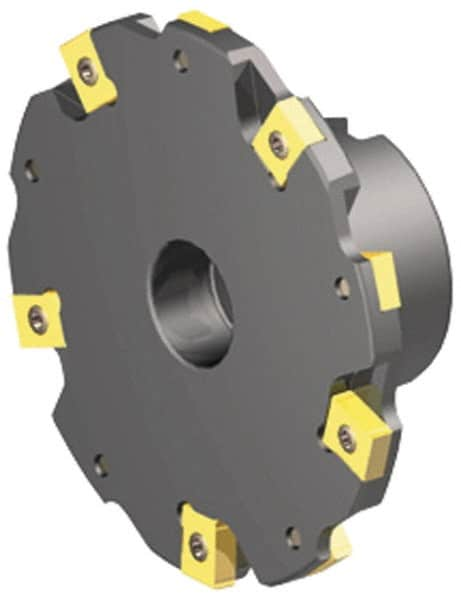 Kennametal - Shell Mount Connection, 5/16" Cutting Width, 0.56" Depth of Cut, 2-1/2" Cutter Diam, 3/4" Hole Diam, 6 Tooth Indexable Slotting Cutter - 90° LN Toolholder, LNE 1245... Insert - Caliber Tooling