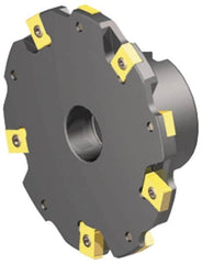 Kennametal - Shell Mount Connection, 5/16" Cutting Width, 0.942" Depth of Cut, 4" Cutter Diam, 1" Hole Diam, 10 Tooth Indexable Slotting Cutter - 90° LN Toolholder, LNE 1245... Insert - Caliber Tooling