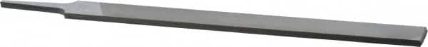 Nicholson - 10" Long, Smooth Cut, Flat American-Pattern File - Double Cut, 1/4" Overall Thickness, Tang - Caliber Tooling