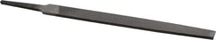 Nicholson - 6" Long, Smooth Cut, Flat American-Pattern File - Double Cut, 5/32" Overall Thickness, Tang - Caliber Tooling