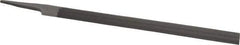 Nicholson - 12" Long, Second Cut, Half Round American-Pattern File - Double Cut, 0.3438" Overall Thickness, Tang - Caliber Tooling