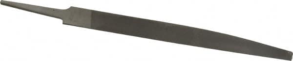 Nicholson - 6" Long, Smooth Cut, Knife American-Pattern File - Double Cut, 5/32" Overall Thickness, Tang - Caliber Tooling