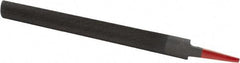 Simonds File - 10" Long, Half Round American-Pattern File - Single, Double Cut, 9/32" Overall Thickness, Tang - Caliber Tooling