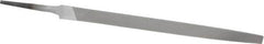 Nicholson - 8" Long, Smooth Cut, Triangle American-Pattern File - Double Cut, Tang - Caliber Tooling