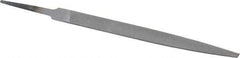 Nicholson - 6" Long, Smooth Cut, Warding American-Pattern File - Double Cut, 5/64" Overall Thickness, Tang - Caliber Tooling