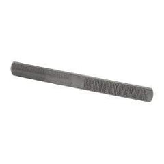 Nicholson - 8" Long x 7/8" Wide x 9/32" Thick Flat Half Round Rasp - Bastard Cut - Caliber Tooling