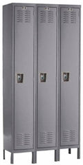 Hallowell - 3 Door, 1 Tier, Ready-Built Wardrobe & Box Lockers - Caliber Tooling