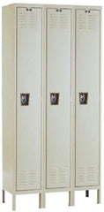 Hallowell - 3 Door, 1 Tier, Ready-Built Wardrobe & Box Lockers - Caliber Tooling