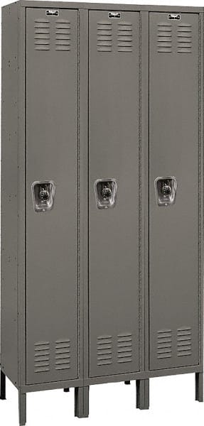 Hallowell - 3 Door, 1 Tier, Ready-Built Wardrobe & Box Lockers - Caliber Tooling