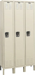 Hallowell - 3 Door, 1 Tier, Galvanite Corrosion Resistant Wardrobe & Box Lockers - Caliber Tooling