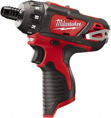 Milwaukee Tool - 12 Volts, Lithium-Ion Battery, Pistol Grip Cordless Screwdriver - 2 Speeds, 400 and 1,500 RPM, 275 Inch/Lbs. Torque - Caliber Tooling