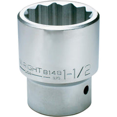 Wright Tool & Forge - Hand Sockets; Drive Size (Inch): 1 ; Size (Inch): 1-5/16 ; Type: Standard ; Tool Type: Hand Socket ; Number of Points: 12 ; Finish/Coating: Full Polish Chrome - Exact Industrial Supply