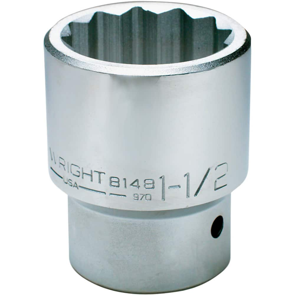 Wright Tool & Forge - Hand Sockets; Drive Size (Inch): 1 ; Size (Inch): 2-1/2 ; Type: Standard ; Tool Type: Hand Socket ; Number of Points: 12 ; Finish/Coating: Full Polish Chrome - Exact Industrial Supply