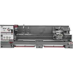 Jet - 26" Swing, 120" Between Centers, 230 Volt, Triple Phase Engine Lathe - 6MT Taper, 10 hp, 40 to 1,800 RPM, 4-1/8" Bore Diam, 43" Deep x 57" High x 177" Long - Caliber Tooling