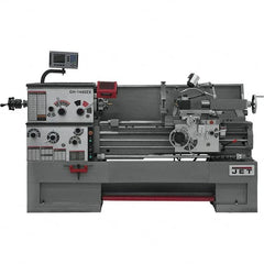 Jet - 14" Swing, 40" Between Centers, 230 Volt, Triple Phase Engine Lathe - 7MT Taper, 7-1/2 hp, 42 to 1,800 RPM, 3-1/8" Bore Diam, 40" Deep x 46.88" High x 97-1/2" Long - Caliber Tooling