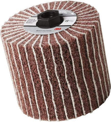 3M - 4-1/2" Diam 150 Grit Aluminum Oxide Unmounted Flap Wheel - 5/8-11 Threaded Hole, 4" Wide, Nonwoven & Coated, Grade Fine, 3,500 Max RPM - Caliber Tooling