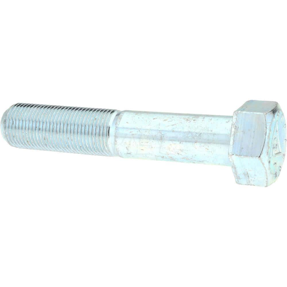 Hex Head Cap Screw: 1-14 x 4″, Grade 9 Alloy Steel, Zinc-Plated Clear Chromate