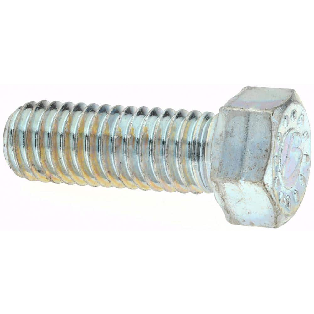 Hex Head Cap Screw: 7/16-14 x 1-1/2″, Grade 9 Alloy Steel, Zinc-Plated Clear Chromate