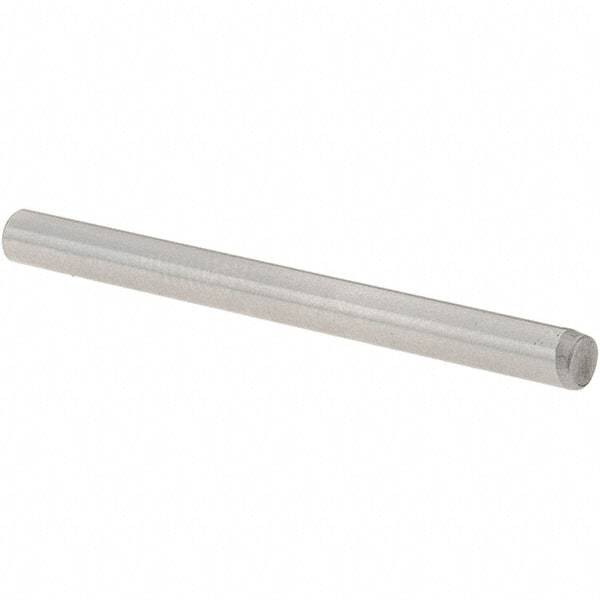 Value Collection - 1/8" Diam x 1-1/2" Pin Length Grade 8 Alloy Steel Standard Dowel Pin - C 50-58 Hardness, 3,200 Lb Breaking Strength, 1 Beveled & 1 Rounded End - Caliber Tooling