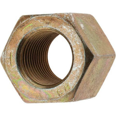 Value Collection - 9/16-18 UNF Steel Right Hand High Hex Nut - 7/8" Across Flats, 49/64" High, Zinc-Plated Finish - Caliber Tooling