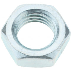 Value Collection - 7/8-9 UNC Steel Right Hand Hex Jam Nut - 1-5/16" Across Flats, 0.4844" High, Zinc-Plated Finish - Caliber Tooling